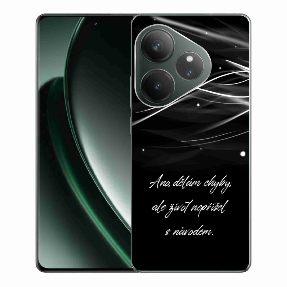 Gél borítás mmCase a Realme GT 6 5G/GT 6T 5G - idézem fekete háttérrel