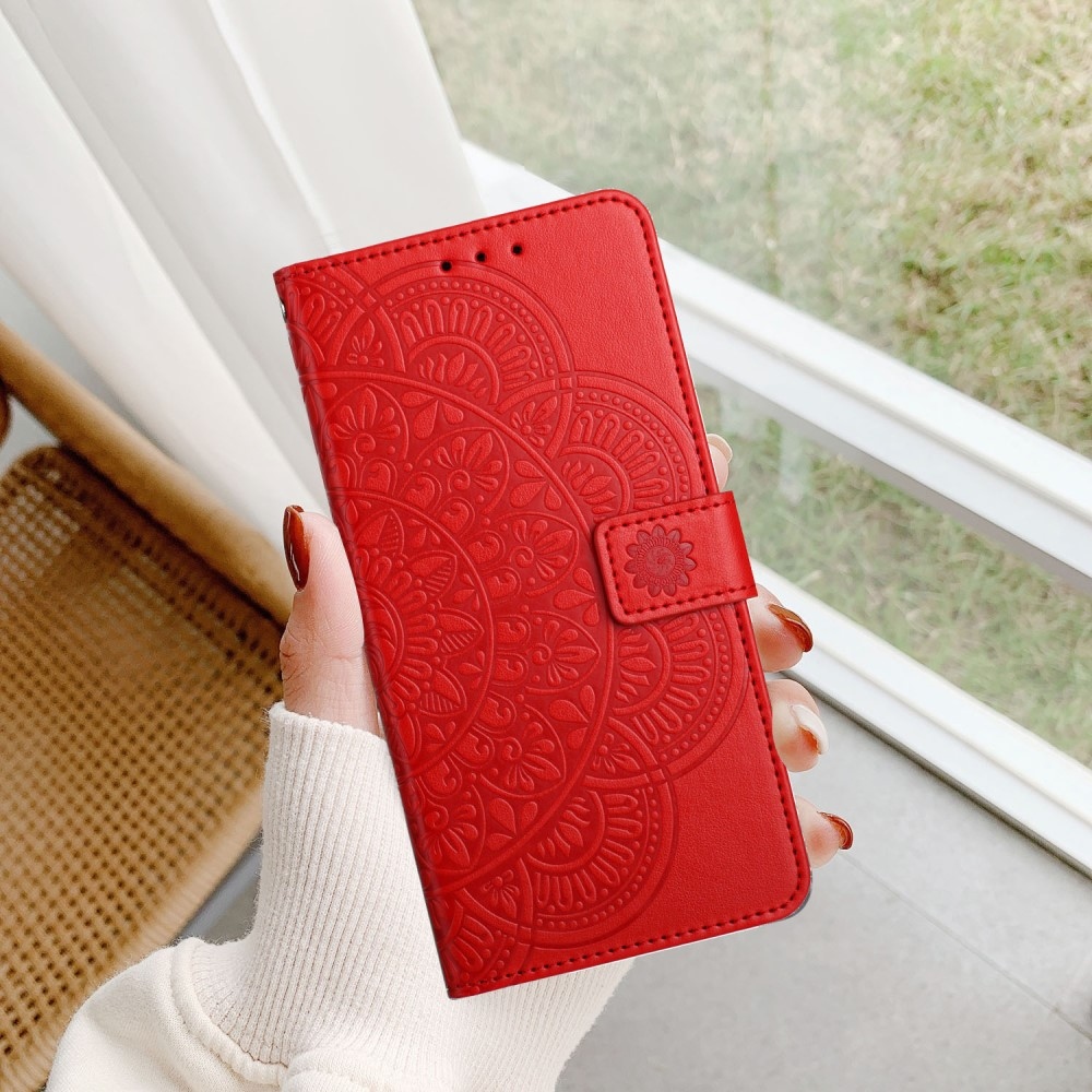 Mandala könyv tok a Xiaomi Redmi 13C 5G-hez - piros