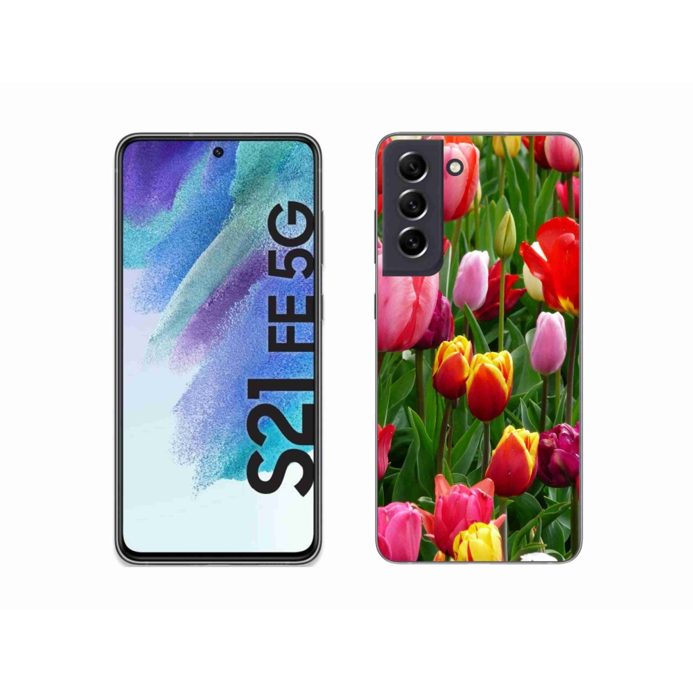 Zselés borítás mmCase Samsung Galaxy S21 FE 5G - tulipánok