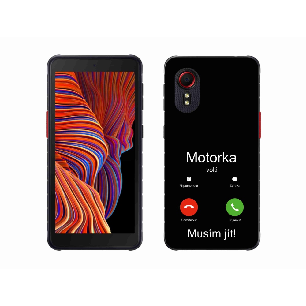 Gél borító mmCase Samsung Galaxy Xcover 5 - motoros hívások fekete háttérrel