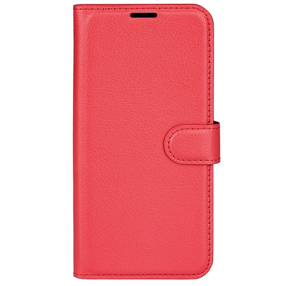 Litchi könyv tok Xiaomi Redmi A3-hoz - piros