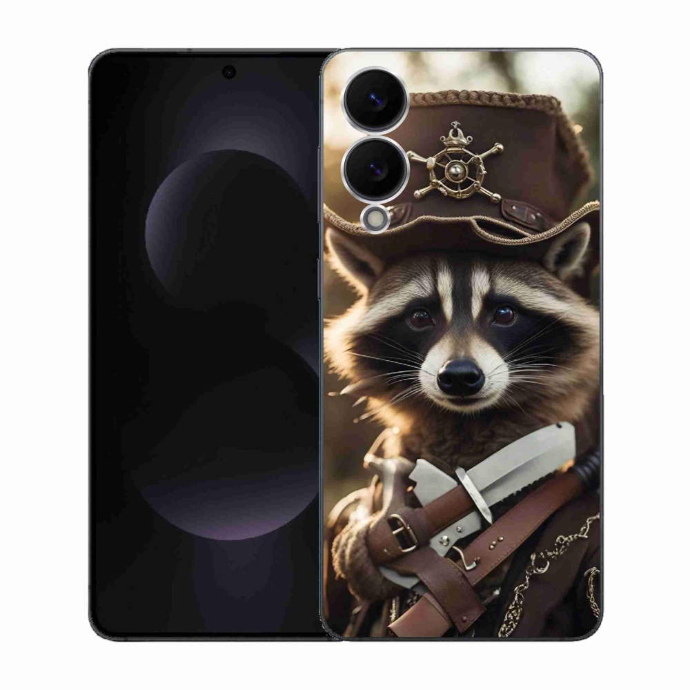 Zselés borítás mmCase Samsung Galaxy S25 Edge készülékhez - mosómedve egyenruhában