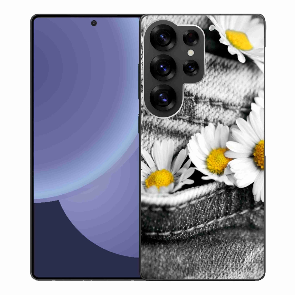 Zselés borítás mmCase Samsung Galaxy S25 Ultra készülékhez - margarétás