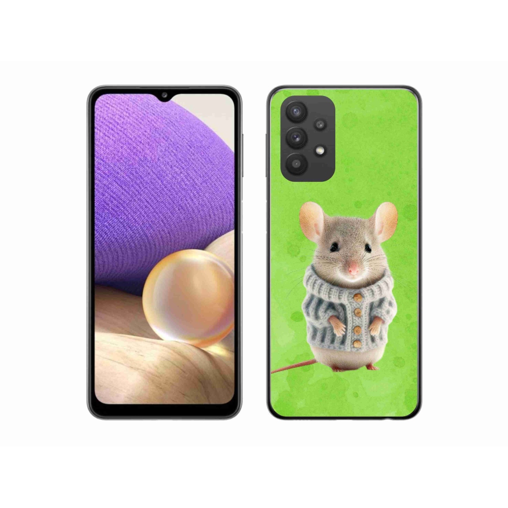 Zselés borítás mmCase Samsung Galaxy A32 5G - egér pulóverben