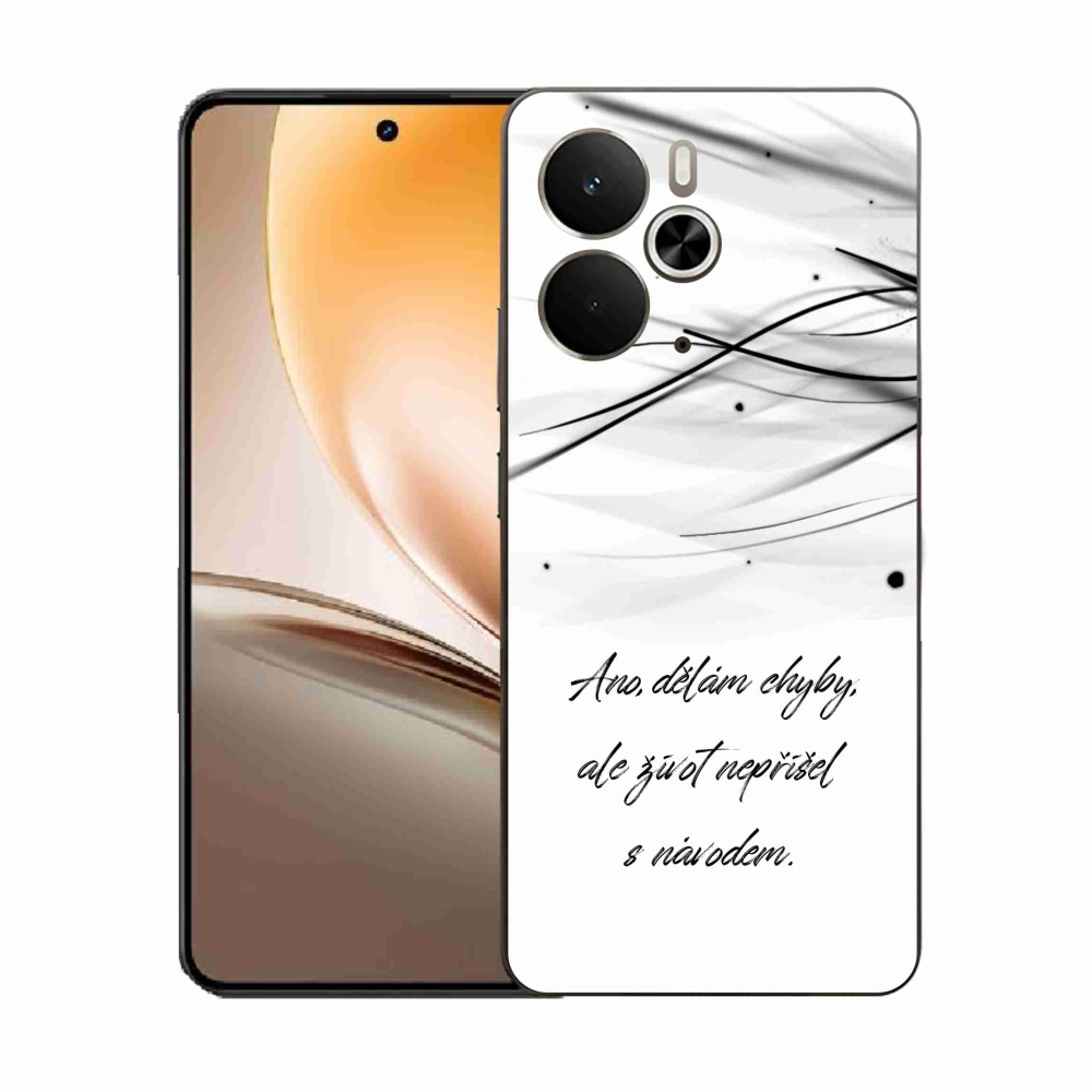 Gél borítás mmCase a Realme 14 5G-n - idézem a fehér hátteret