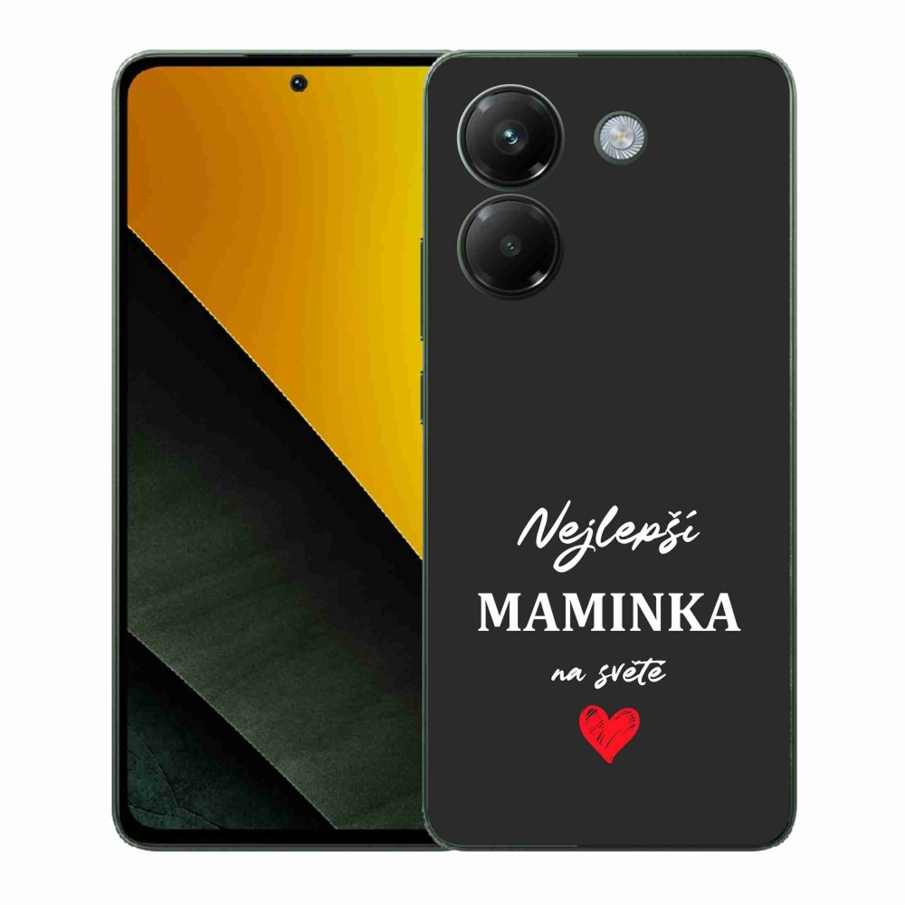 Gél borító mmCase a Xiaomi Poco M7 Pro 5G számára - legjobb anya 1 fekete háttér