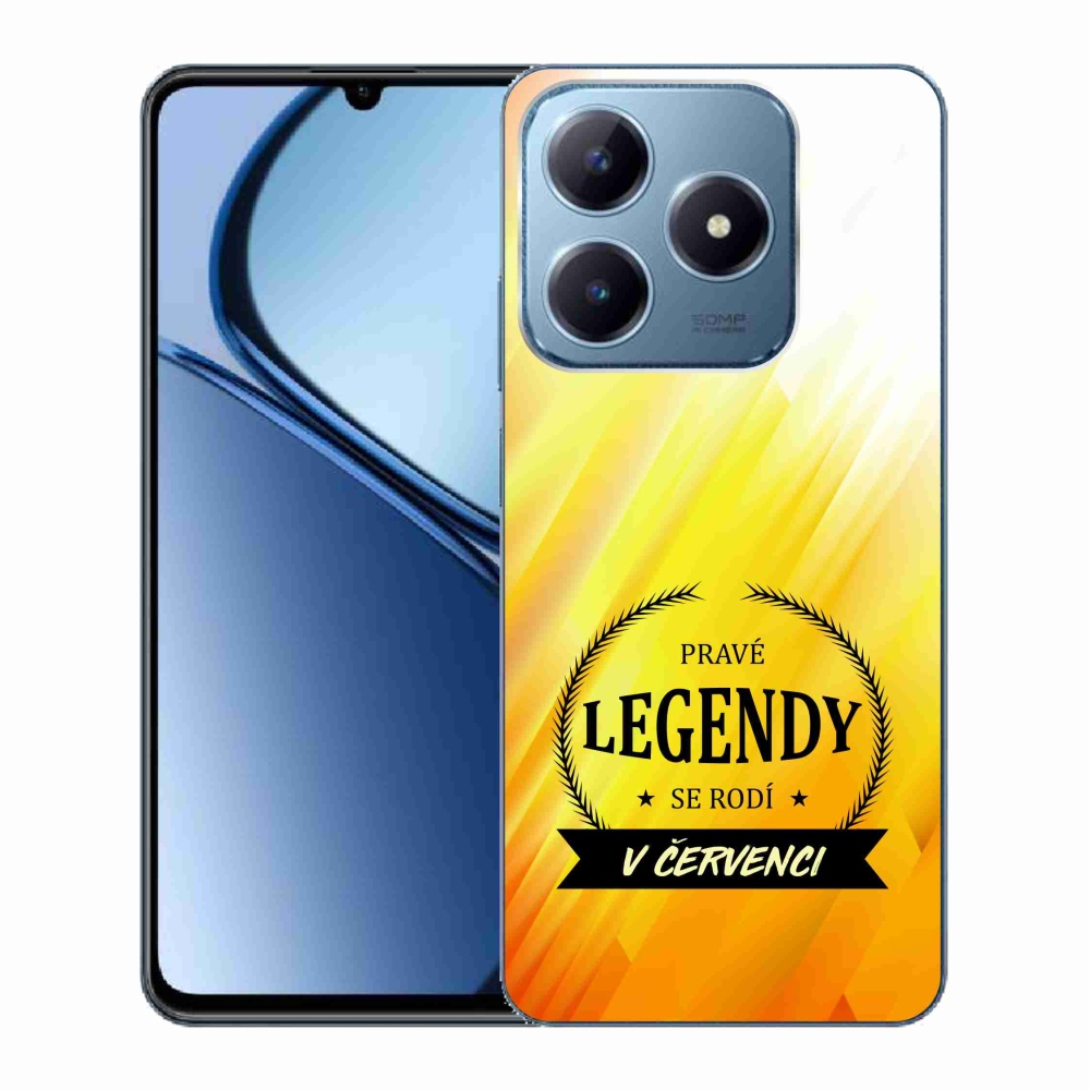 Gél borítás mmCase a Realme C63-on - Legends in July sárga háttérrel