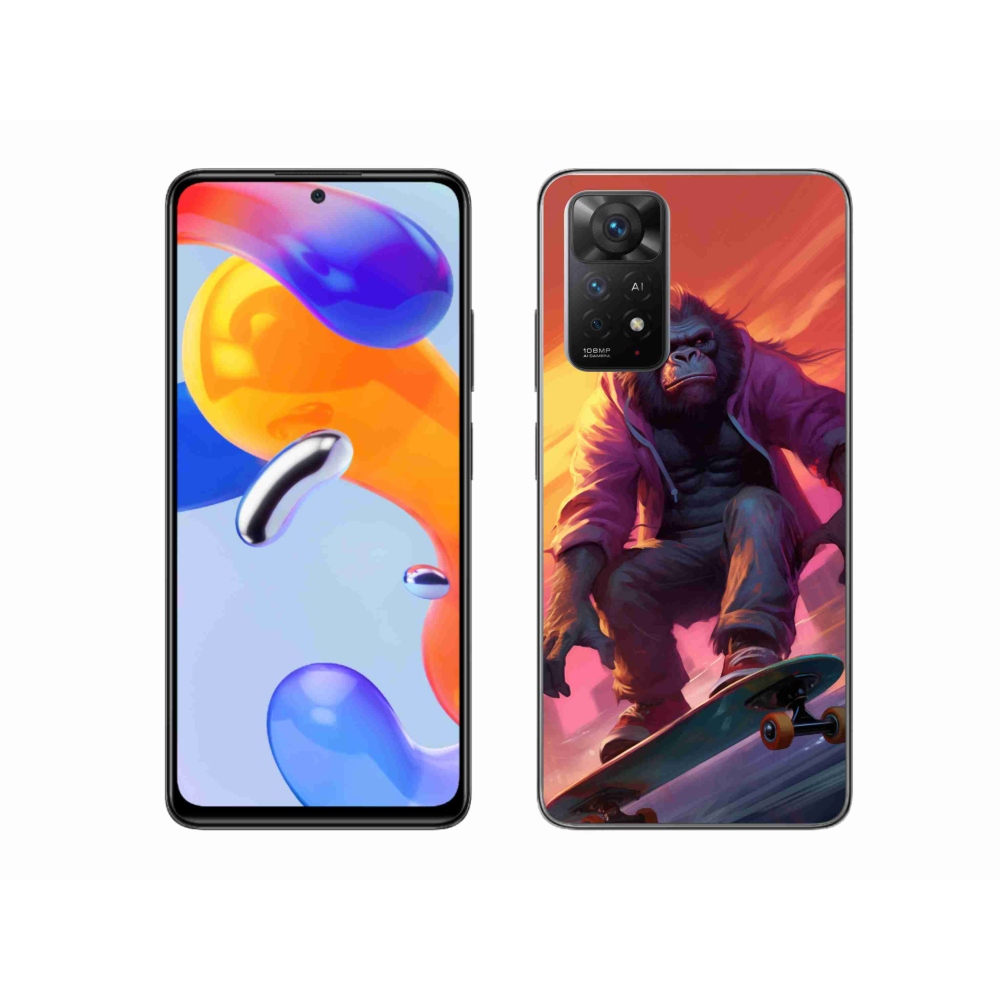 Gél borítás mmCase a Xiaomi Redmi Note 11 Pro 4G/5G számára - gorilla a gördeszkán