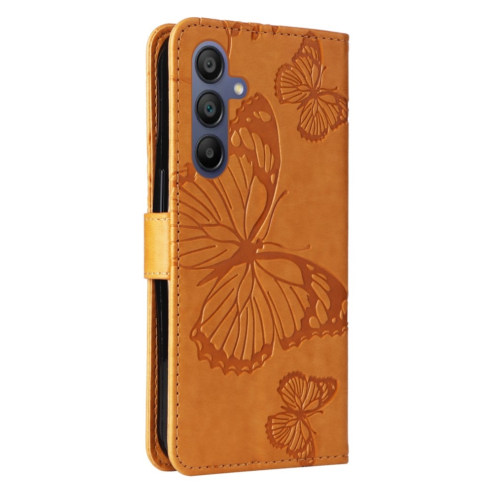 Nagy pillangó könyv tok Samsung Galaxy A16 4G/5G/A26 5G - sárga