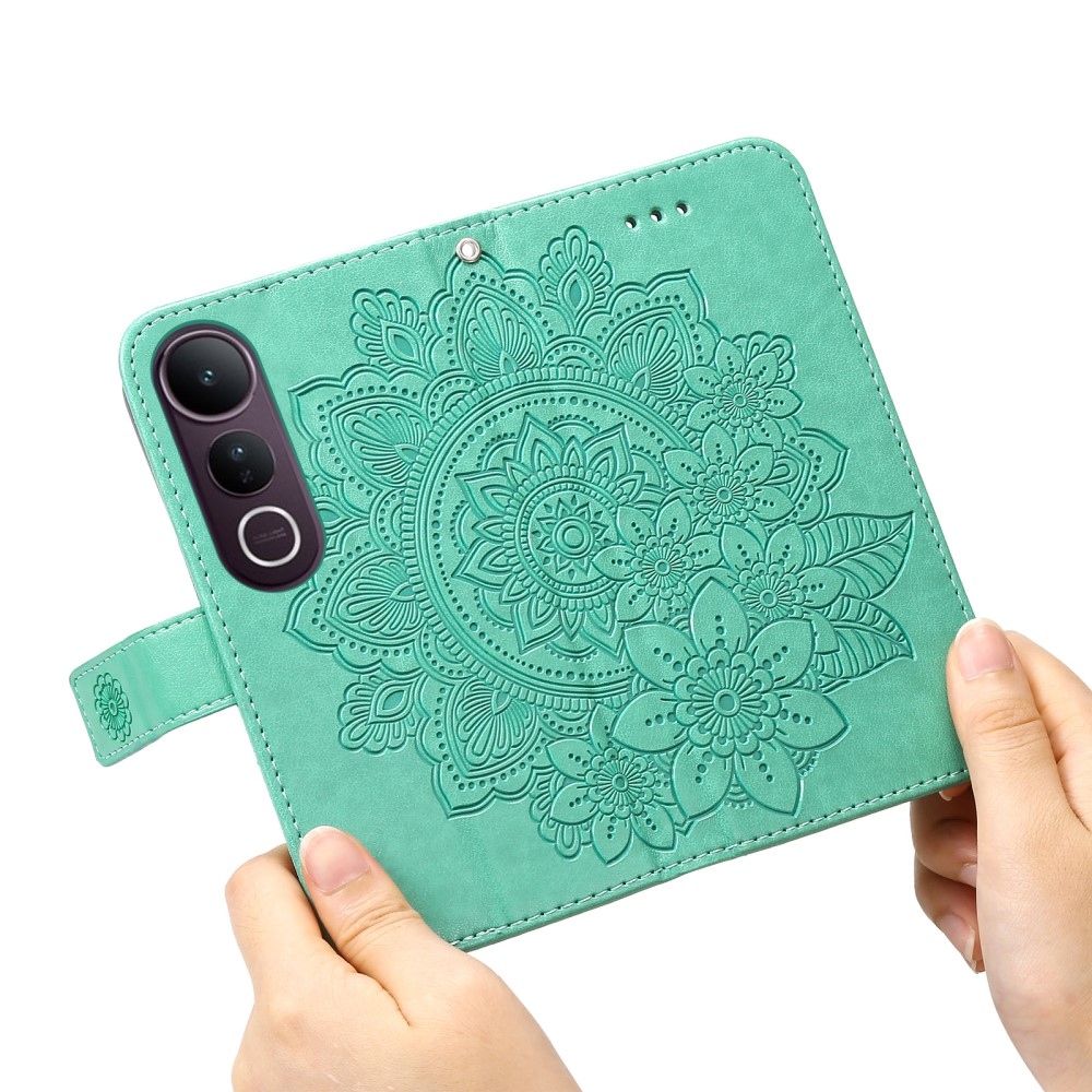 Mandala könyv tok a Vivo V50 Lite 4G/5G készülékhez - teal színű