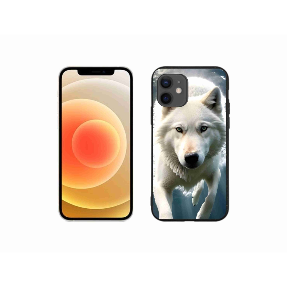 Zselés borítás mmCase iPhone 12 mini készülékhez - fehér farkas