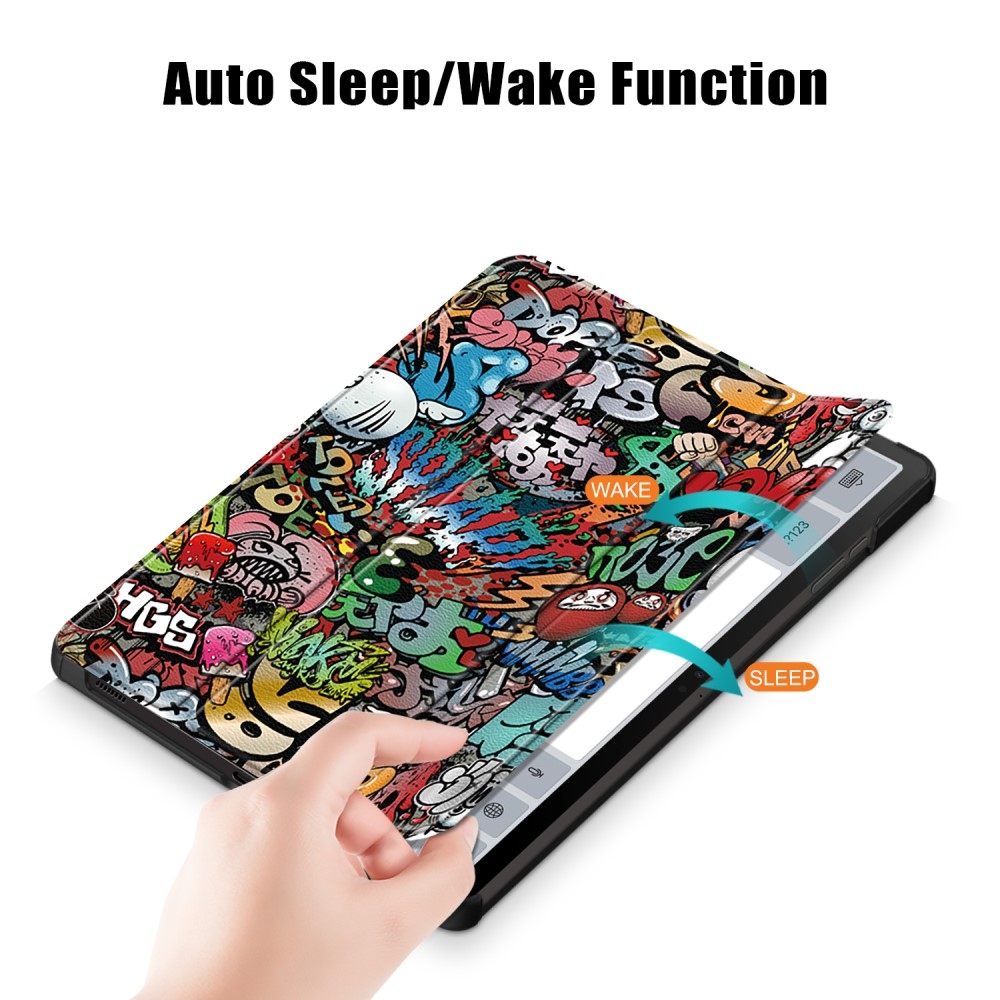 Nyomtatás intelligens záró tok Samsung Galaxy Tab S9 FE/Tab S10 FE - graffiti