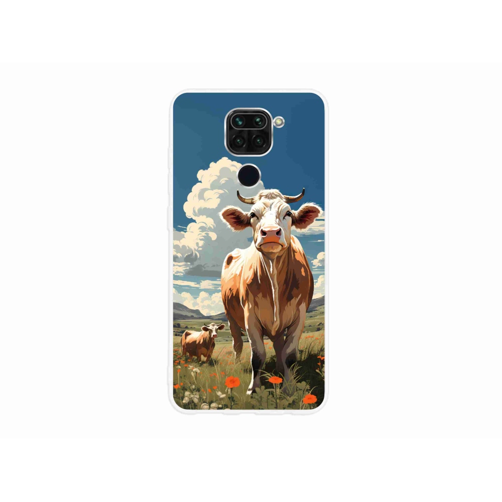 Gél borítás mmCase a Xiaomi Redmi Note 9-hez - tehenek a réten