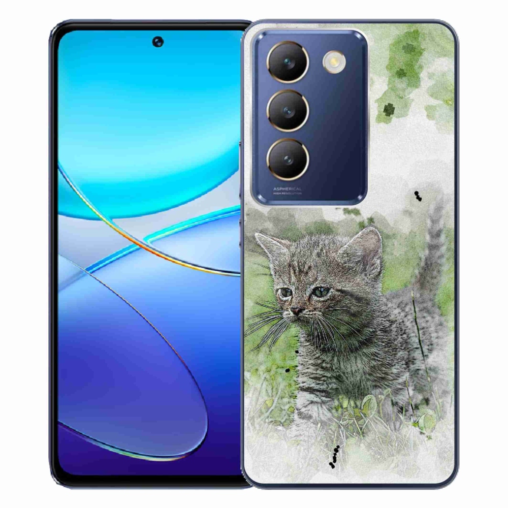Gél borítás mmCase a Vivo V40 SE 4G/5G készülékhez - aranyos cica 1