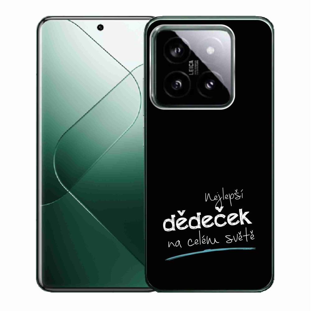 Gél borító mmCase a Xiaomi 14 - a legjobb nagypapa 3 fekete háttérrel