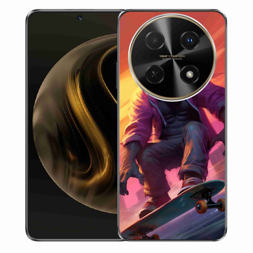 Gél borítás mmCase a Huawei Nova 12i számára - gorilla a gördeszkán