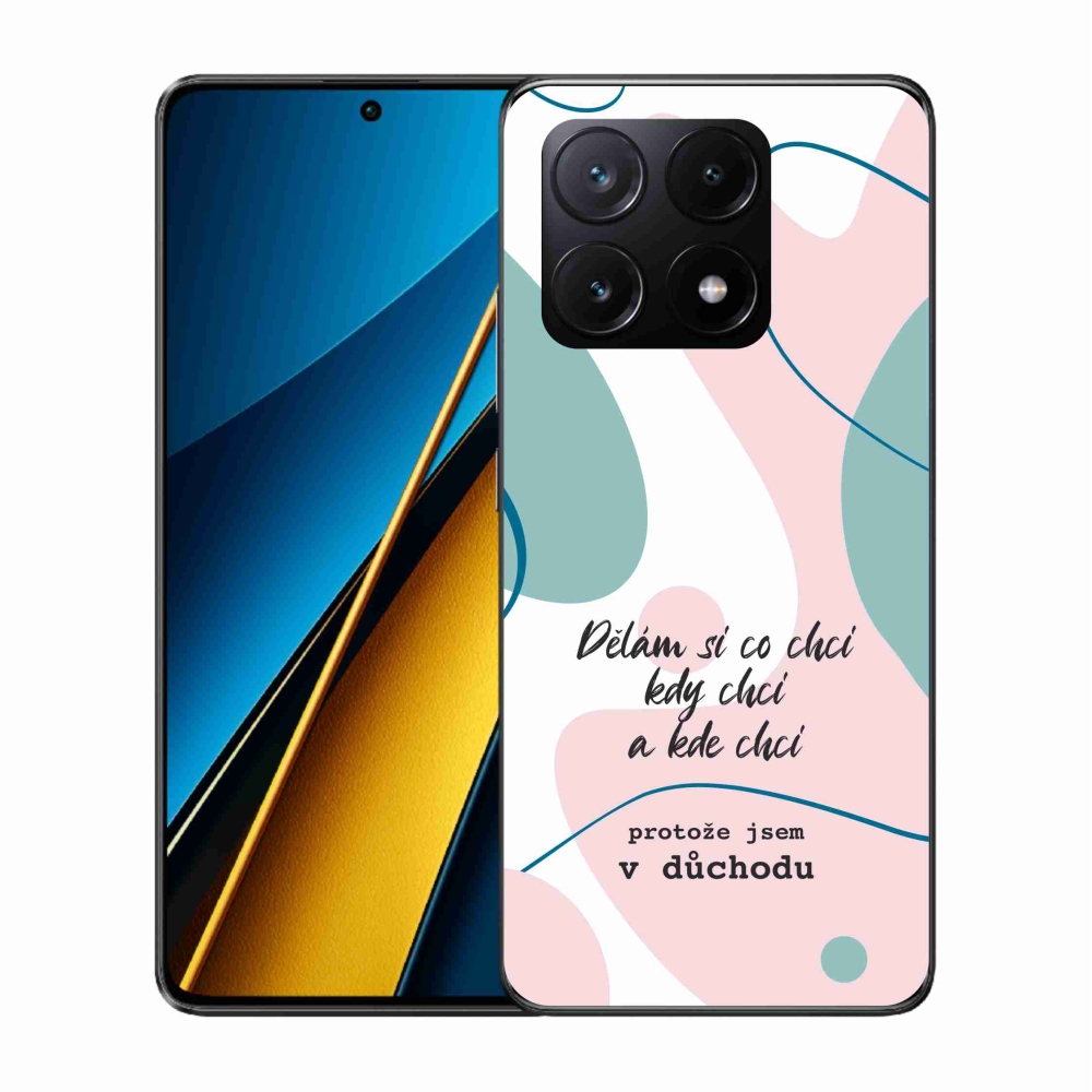Gél borító mmCase a Xiaomi Poco X6 Pro 5G-hez - vicces szöveg 10 fehér háttér