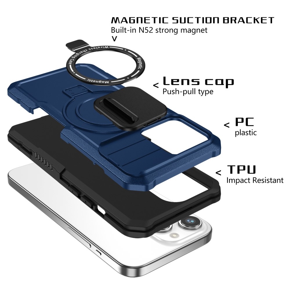 Katonai strapabíró védőburkolat MagSafe-vel iPhone 14 Pro Max készülékhez - sötétkék