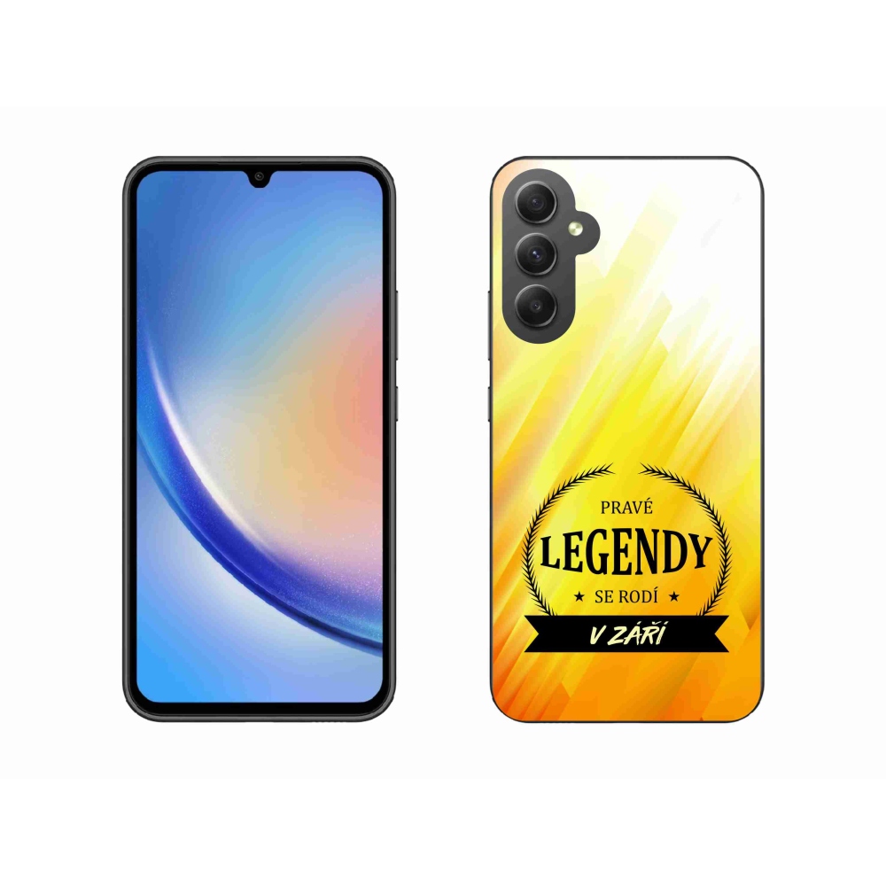 Gél borító mmCase Samsung Galaxy A34 5G - Legendák szeptemberben sárga háttérrel