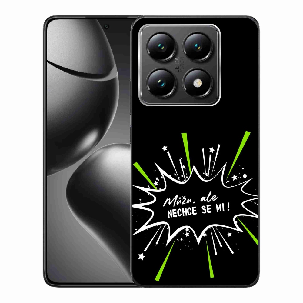Gél borító mmCase a Xiaomi 14T-hez - vicces szöveg 11 fekete háttérrel
