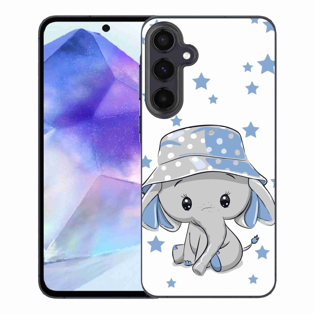 Gél védőhuzat mmCase Samsung Galaxy A55 5G - kék elefánthoz
