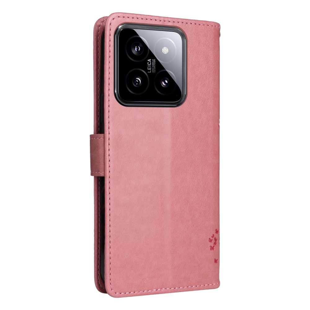 Fák könyv tokja Xiaomi 14 - rózsaszín