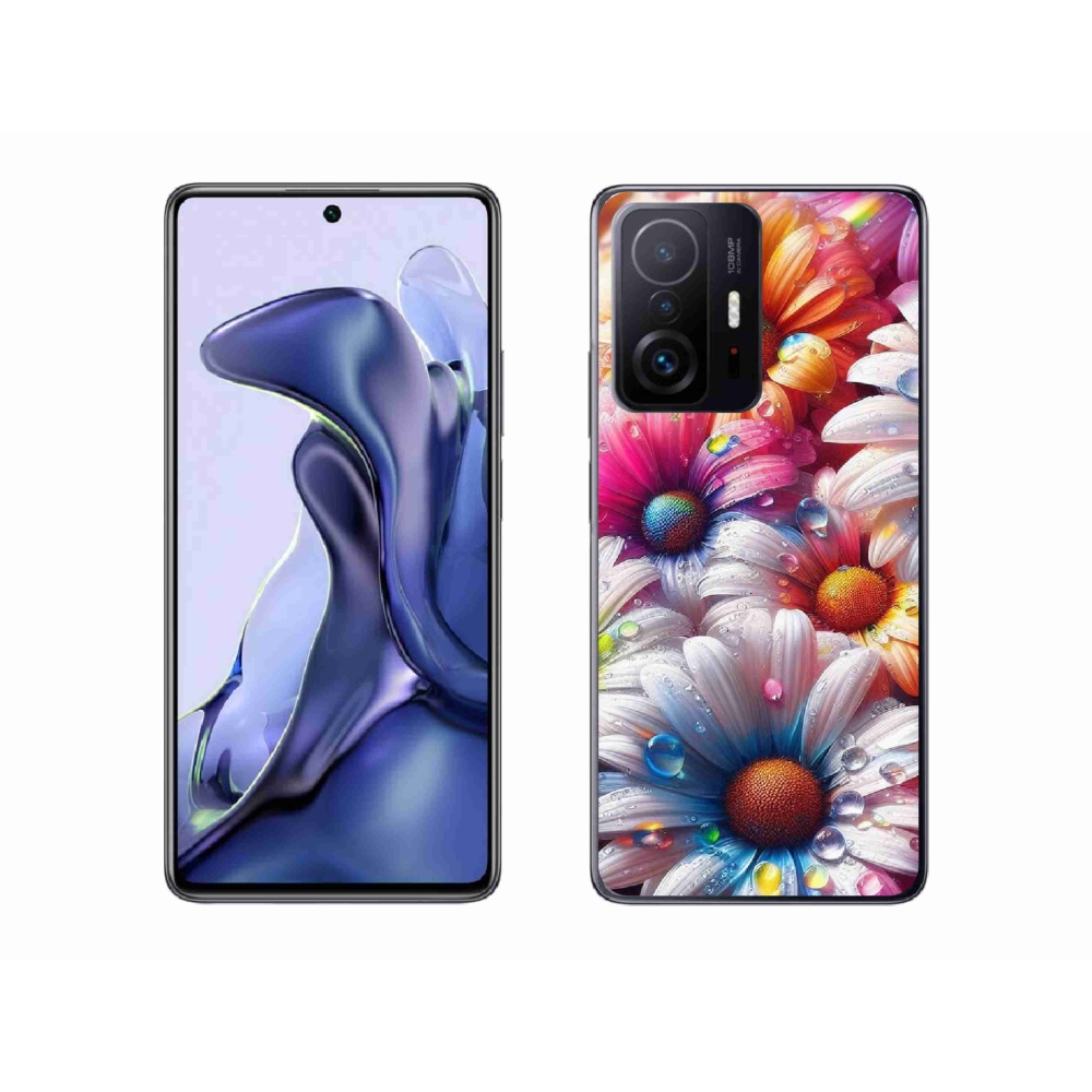 Gél borítás mmCase a Xiaomi 11T Pro számára - színes százszorszépek