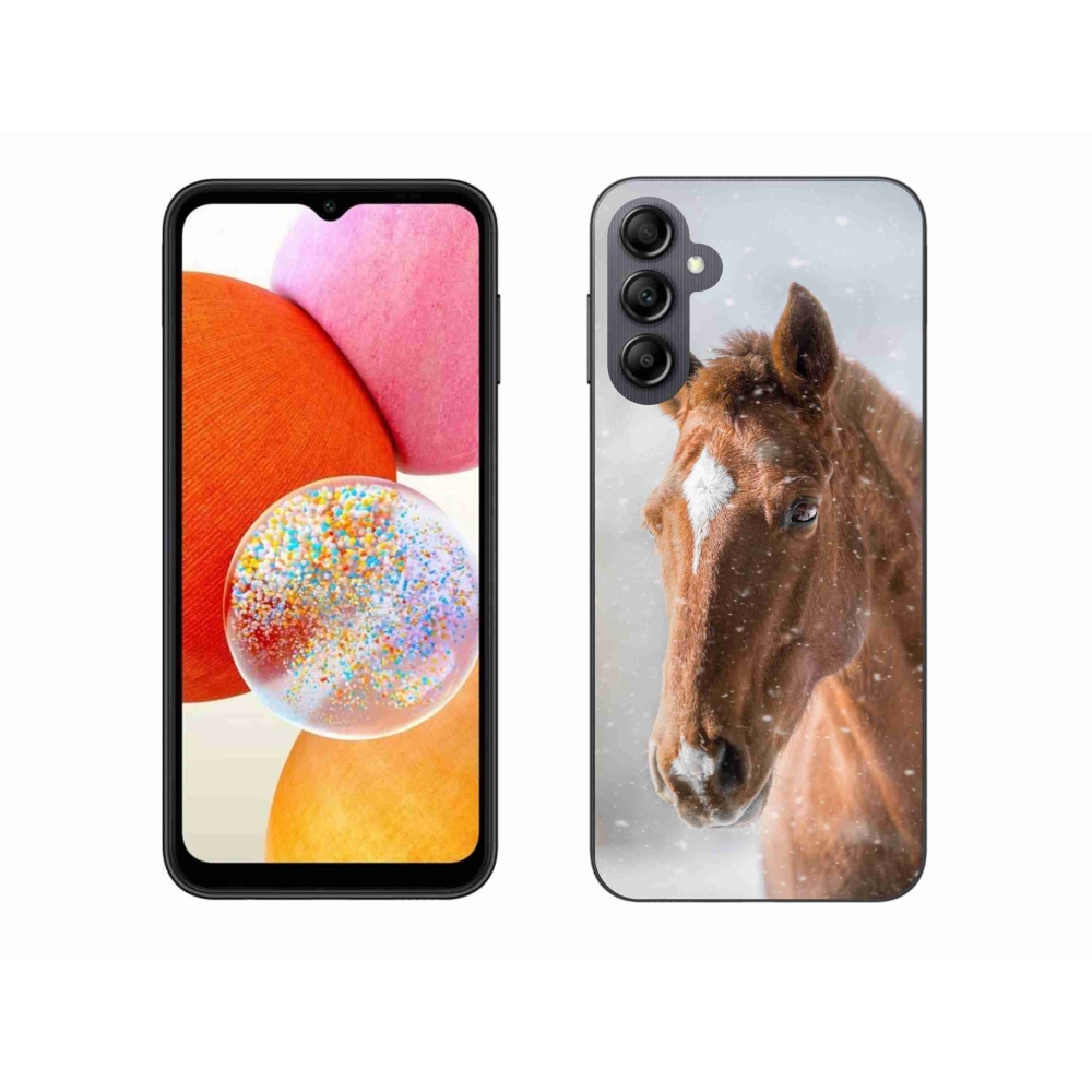 Zselés borítás mmCase Samsung Galaxy A14 4G/5G - barna ló 2