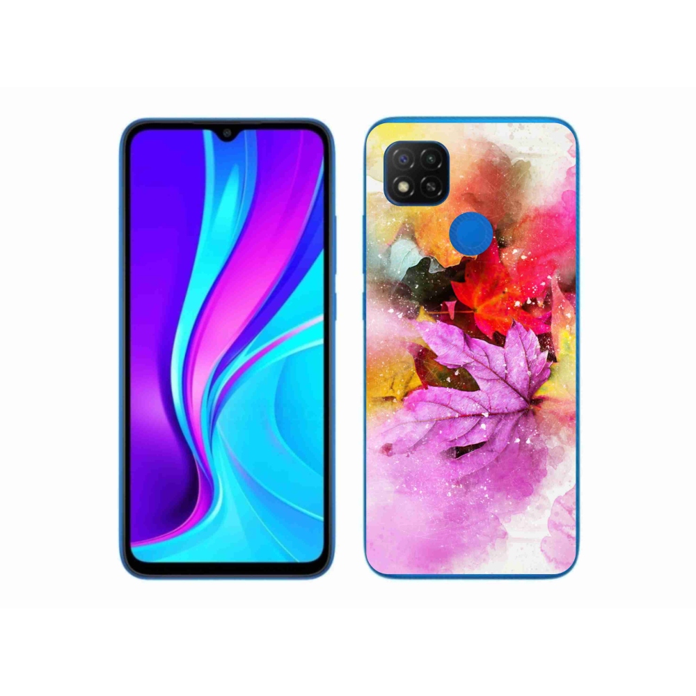 Gél borító mmCase a Xiaomi Redmi 9C-hez - színes levelek
