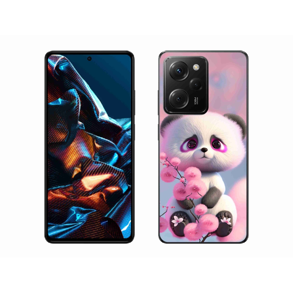 Gél borítás mmCase a Xiaomi Poco X5 Pro 5G számára - aranyos panda 1