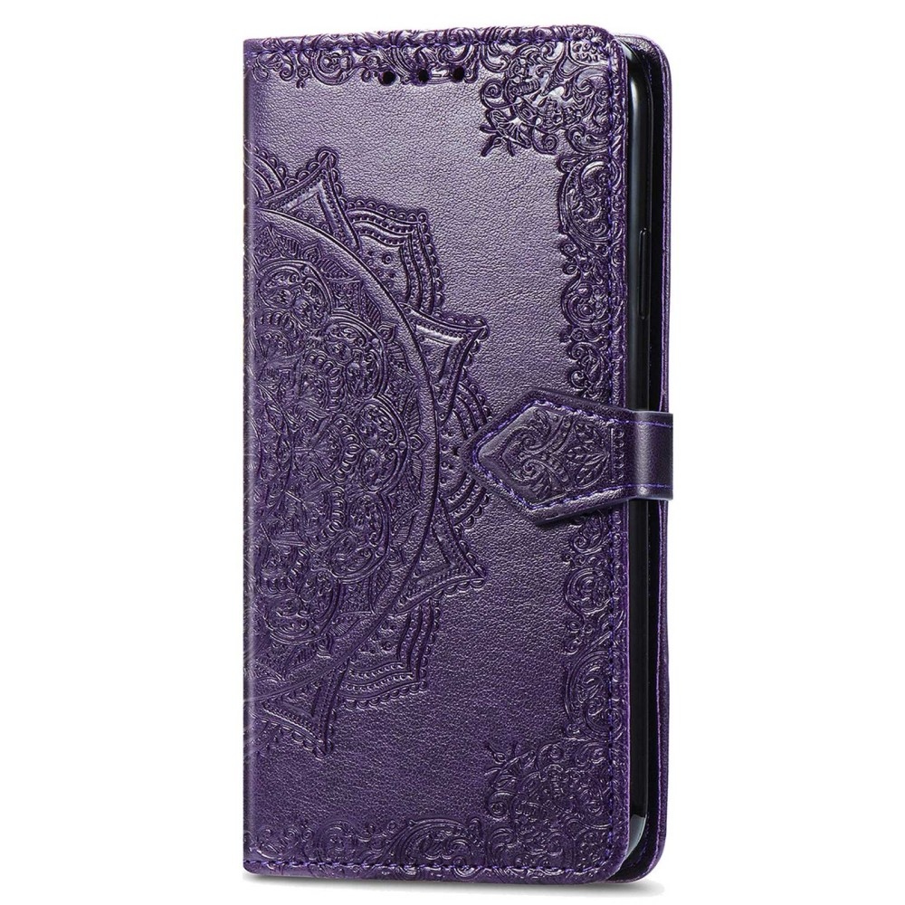 Mandala könyvtáska a Realme Narzo 50 készülékhez - lila