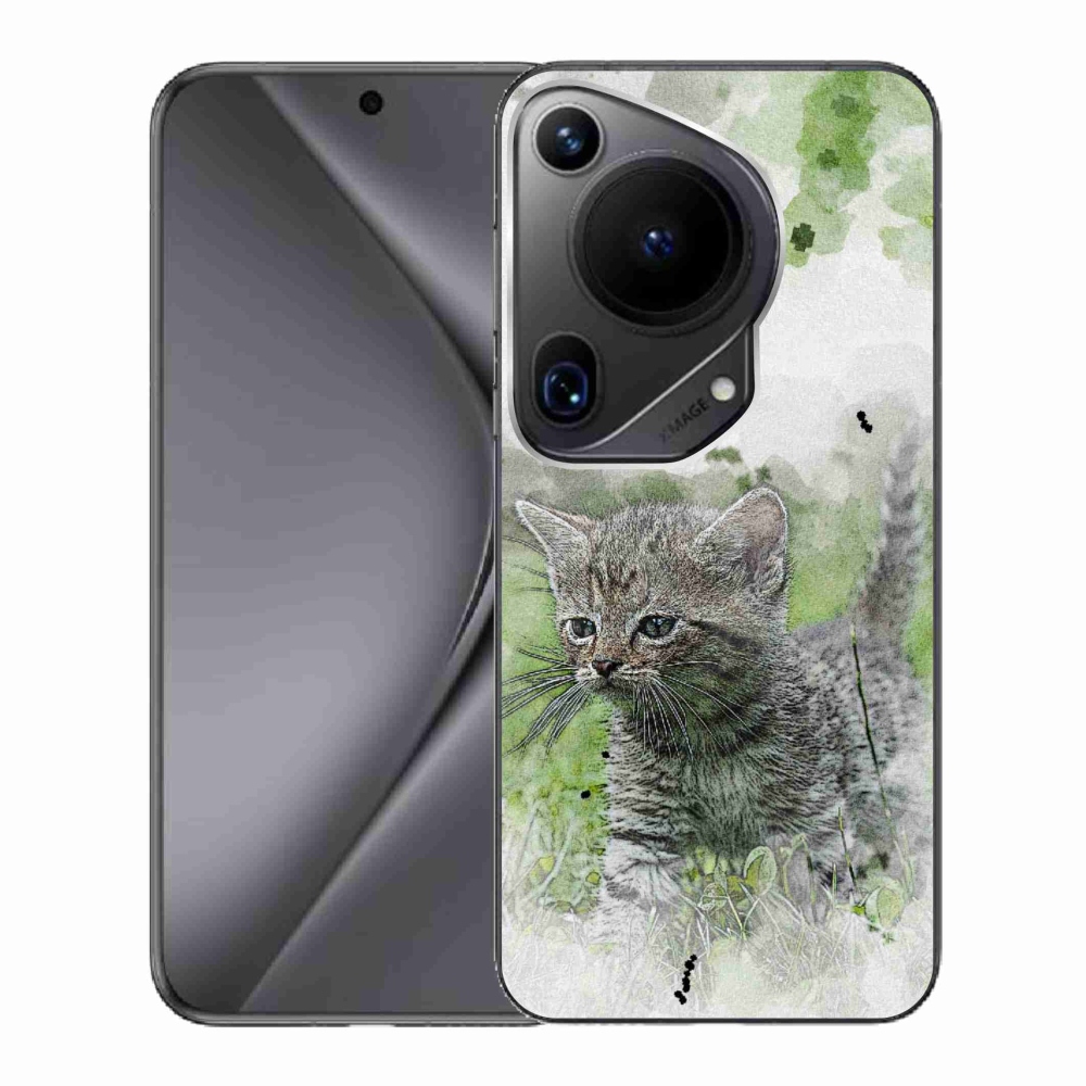 Gélburkolat mmCase a Huawei Pura 70 Ultra számára - aranyos cica 1