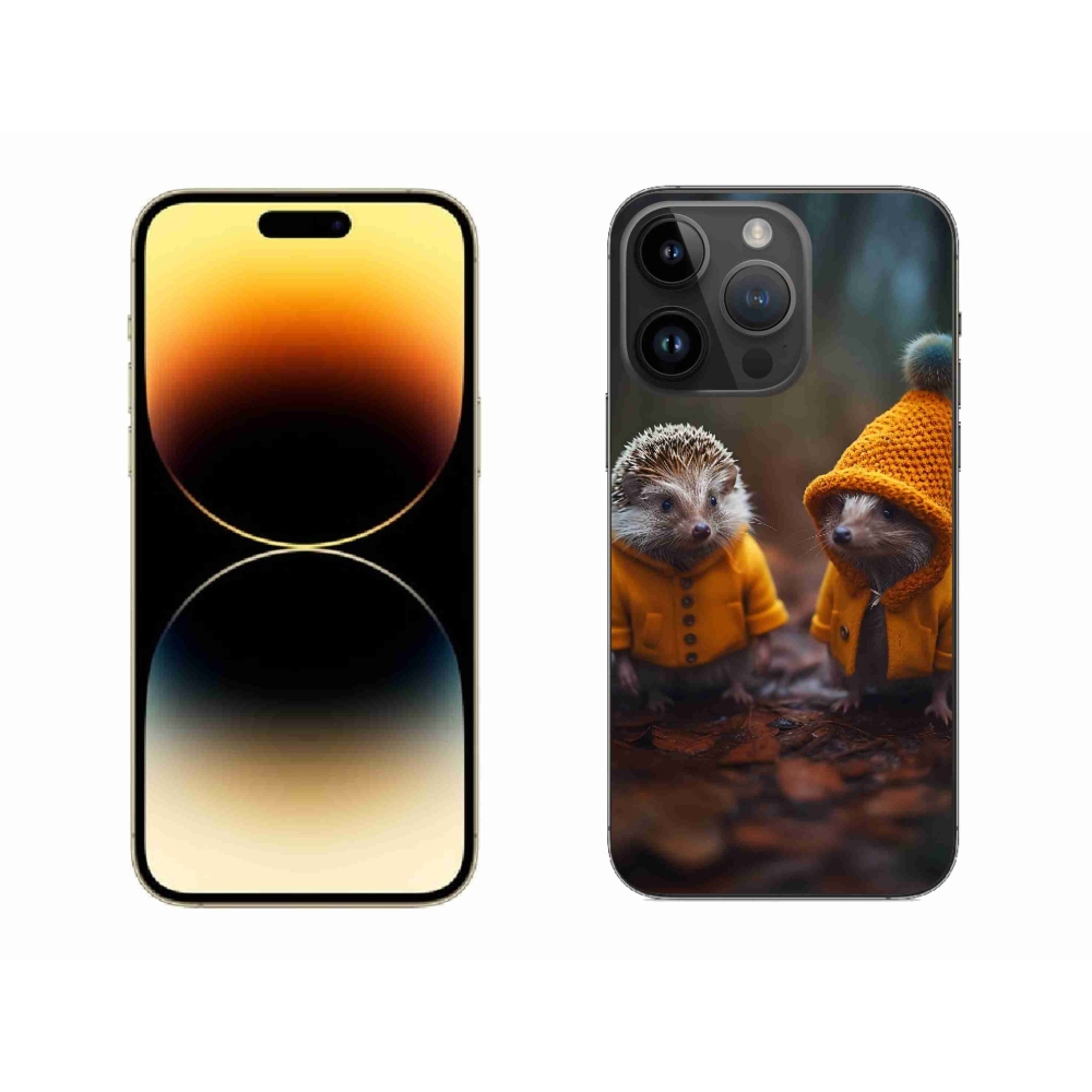Zselés borítás mmCase iPhone 14 Pro Max készülékhez - sündisznók