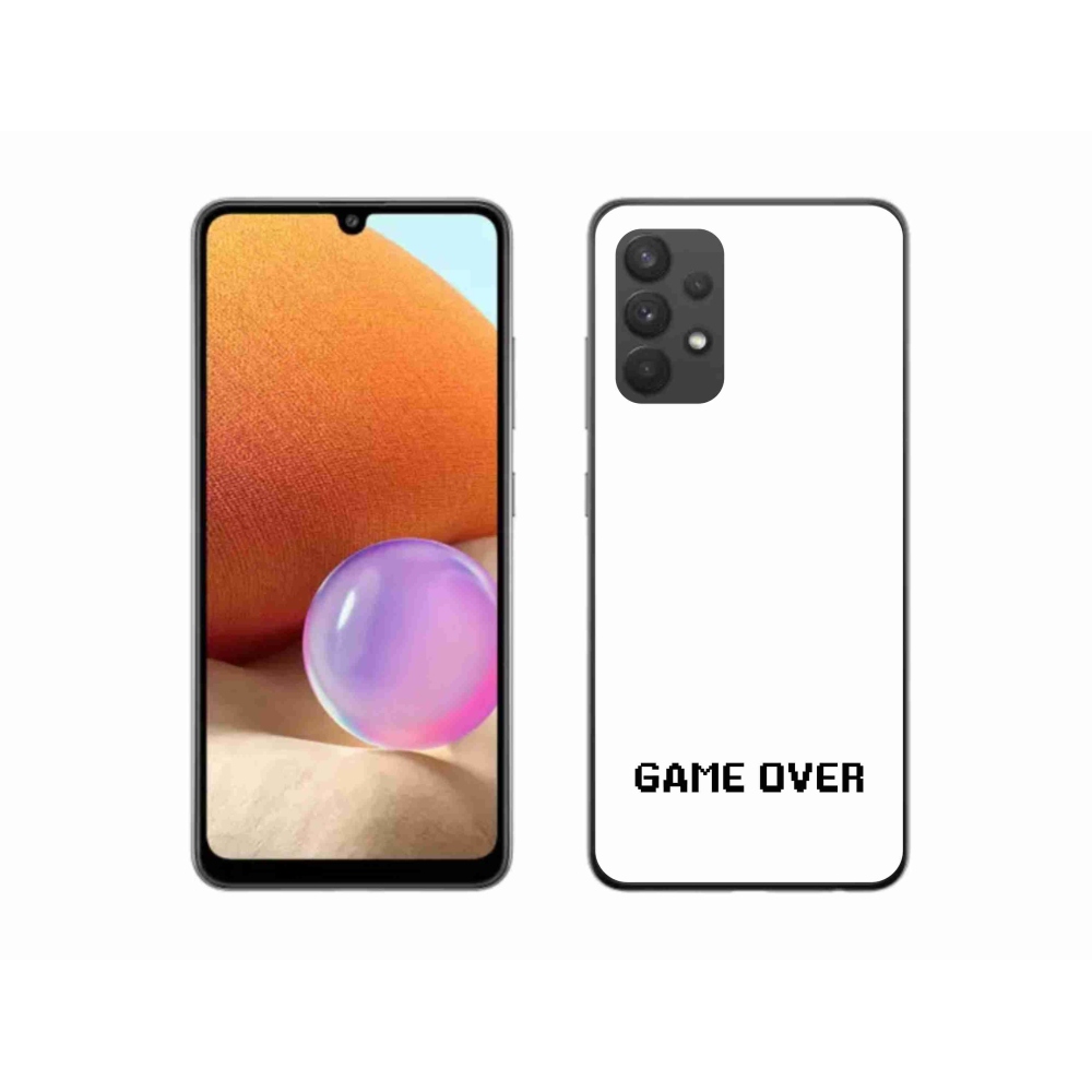 Gél borítás mmCase Samsung Galaxy A32 4G - játék fehér háttérrel