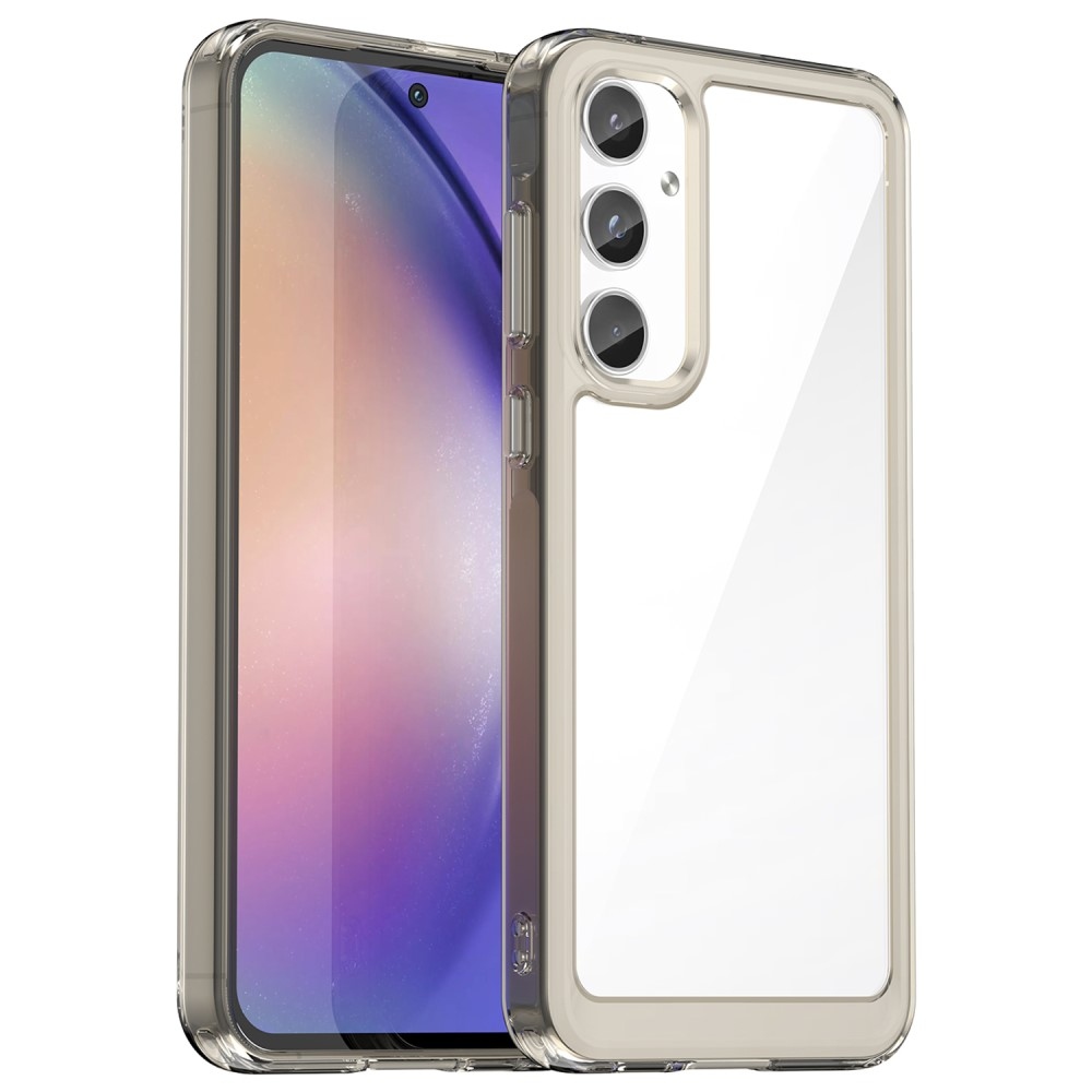 Gél tok kemény hátlappal Samsung Galaxy A55 5G készülékhez - szürke