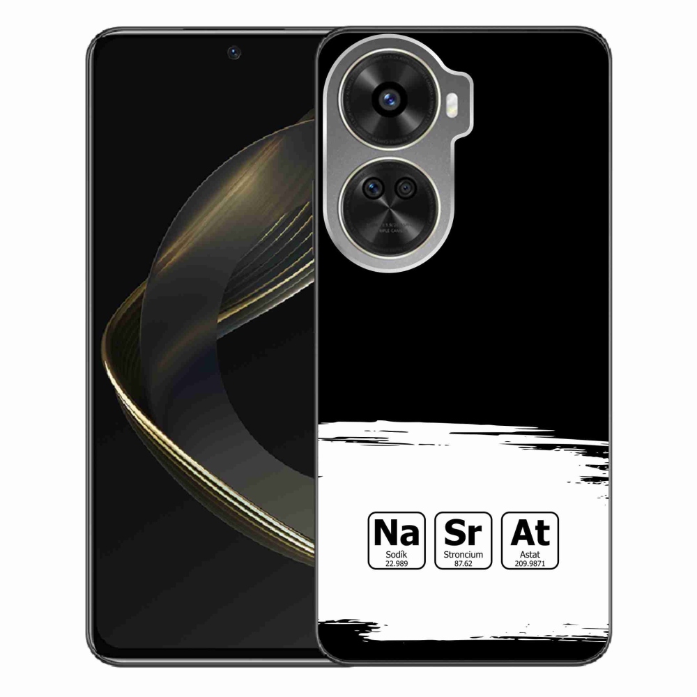 Gél borítás mmCase a Huawei Nova 12 SE-n - kémiai elemek fehér és fekete háttérrel