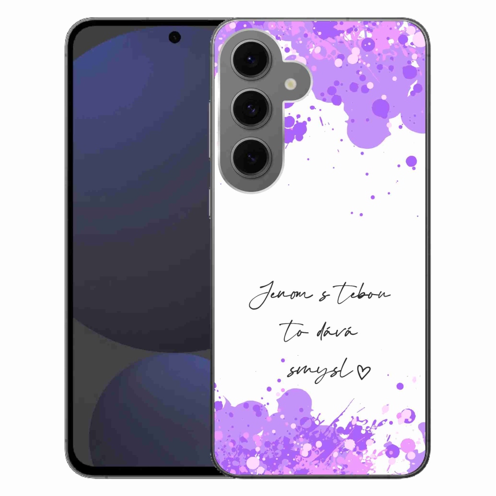 Gél borító mmCase Samsung Galaxy S24 FE - szerelem szöveg fehér háttérrel