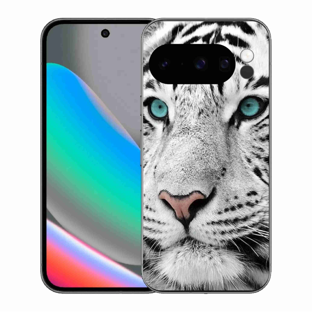 Zselés borítás mmCase a Google Pixel 10 Pro számára - fehér tigris