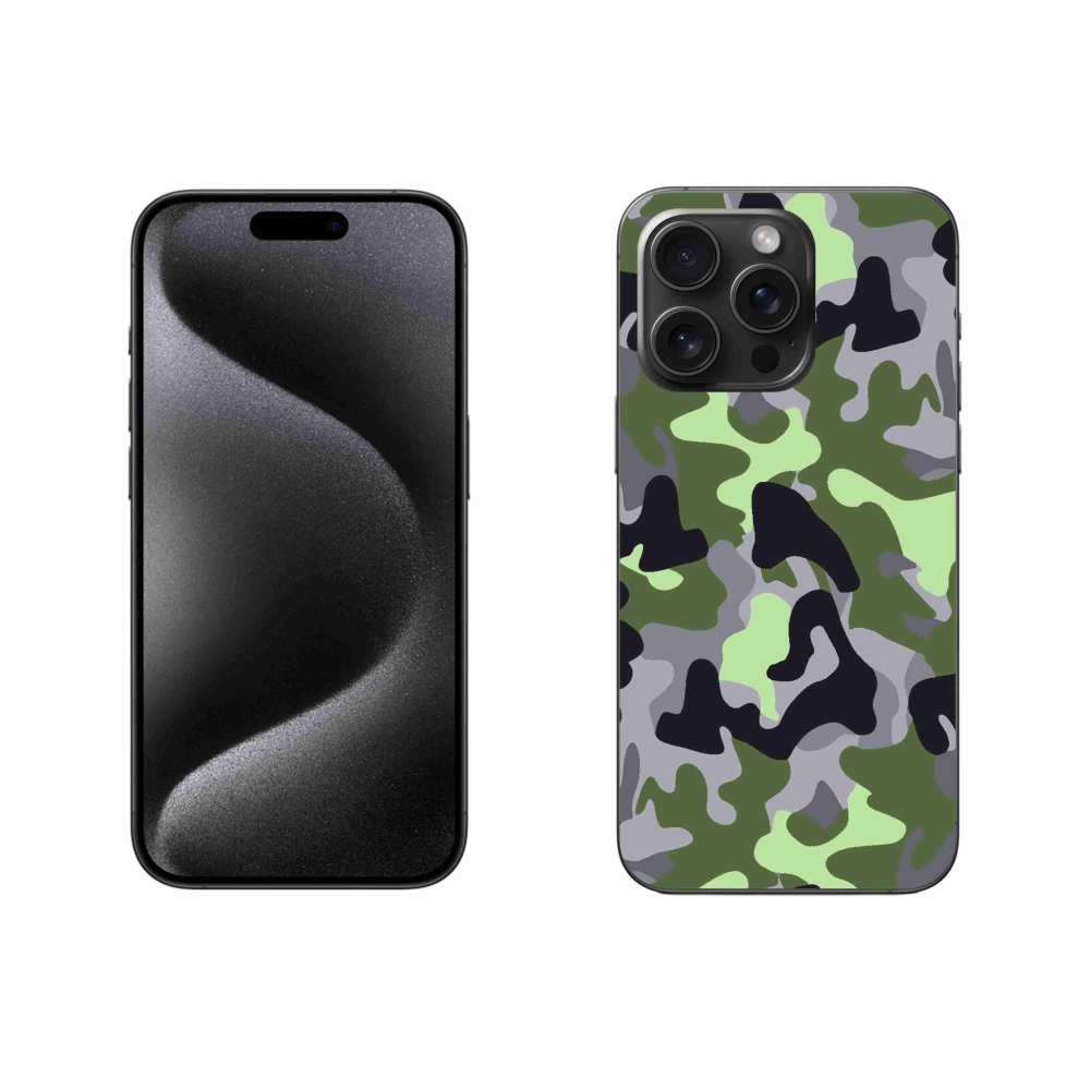 Zselés borítás mmCase iPhone 15 Pro Max készülékhez - terepszínű minta 7