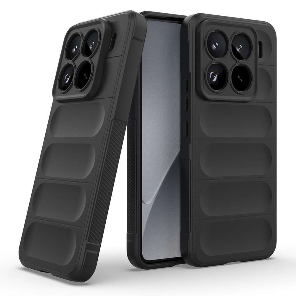 Rugg tartós zselés tok Xiaomi 15 Pro-hoz - fekete