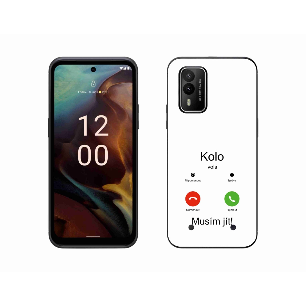 Zselés borítás mmCase a Nokia XR21 készülékhez - a kerék fehér hátterű hívásokhoz