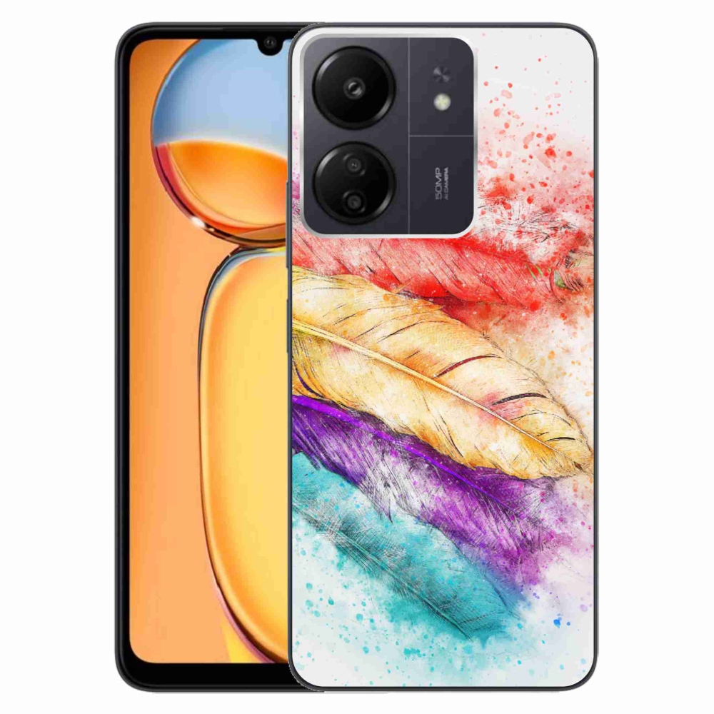 Gél borítás mmCase a Xiaomi Poco C65/Redmi 13C számára - színes toll