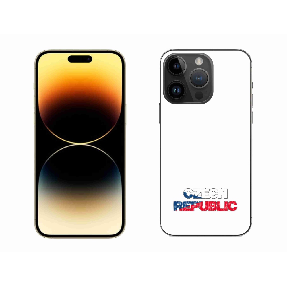 Zselés borítás mmCase iPhone 14 Pro Max 6.7 - Csehország fehér háttérrel