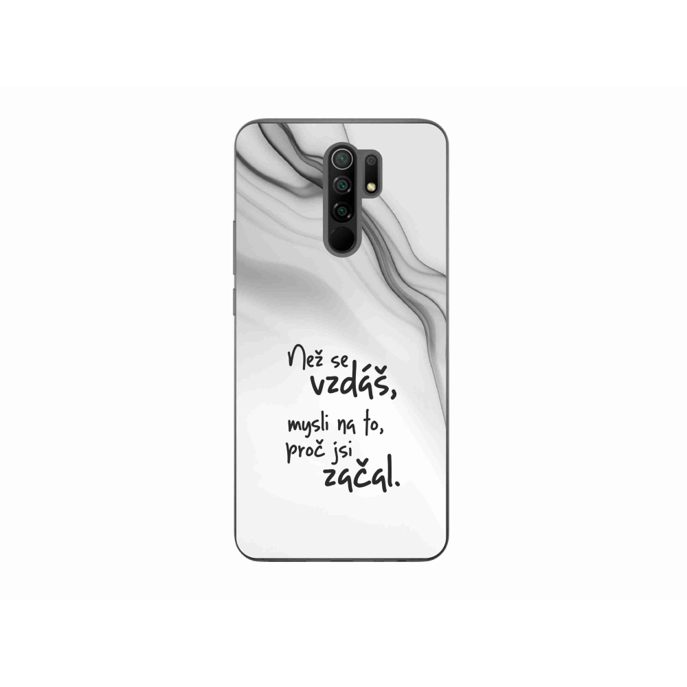 Gél borítás mmCase a Xiaomi Redmi 9 - idézet 2 fehér háttérhez