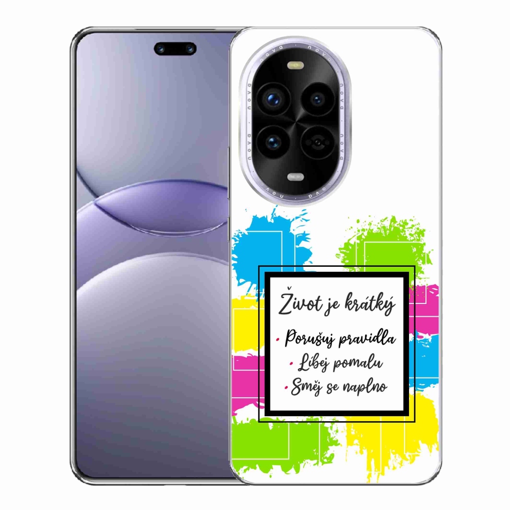 Gél borítás mmCase a Huawei Nova 13 Pro 5G-n - idézet 5 fehér háttér