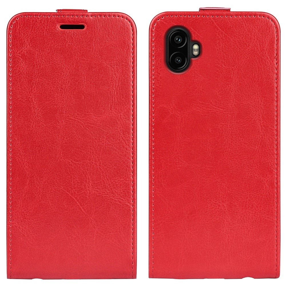 Függőleges könyvtáska Samsung Galaxy Xcover 7 Pro készülékhez - piros