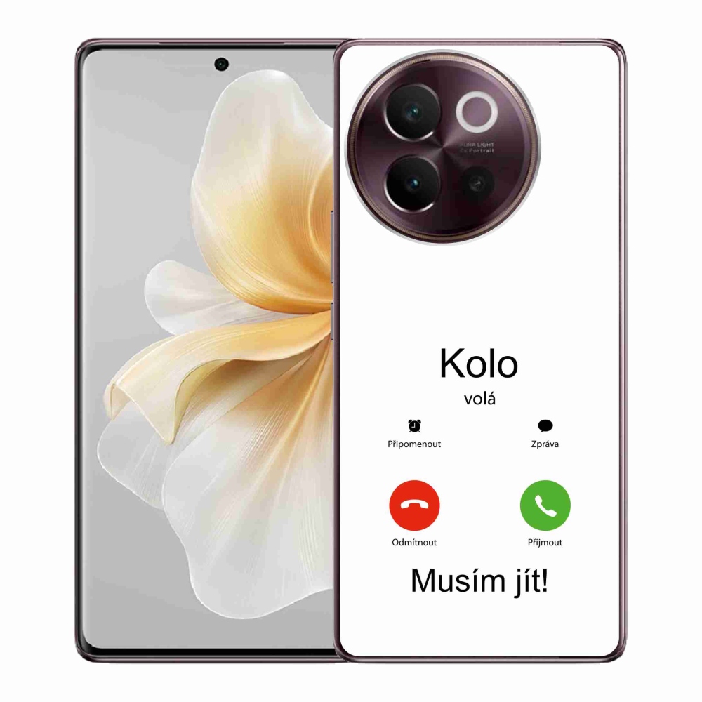 Gél borítás mmCase a Vivo V40 Lite 5G-n - kerek hívások fehér háttérrel