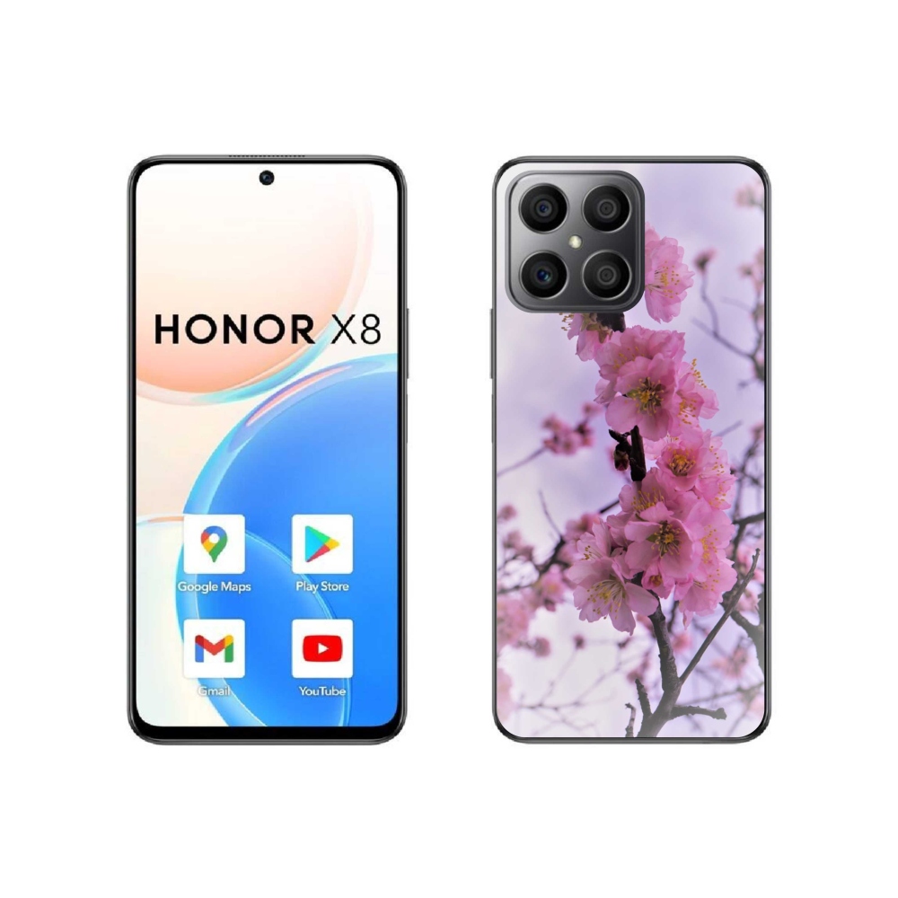 Gél borító mmCase a Honor X8 4G-hez - virágok 7