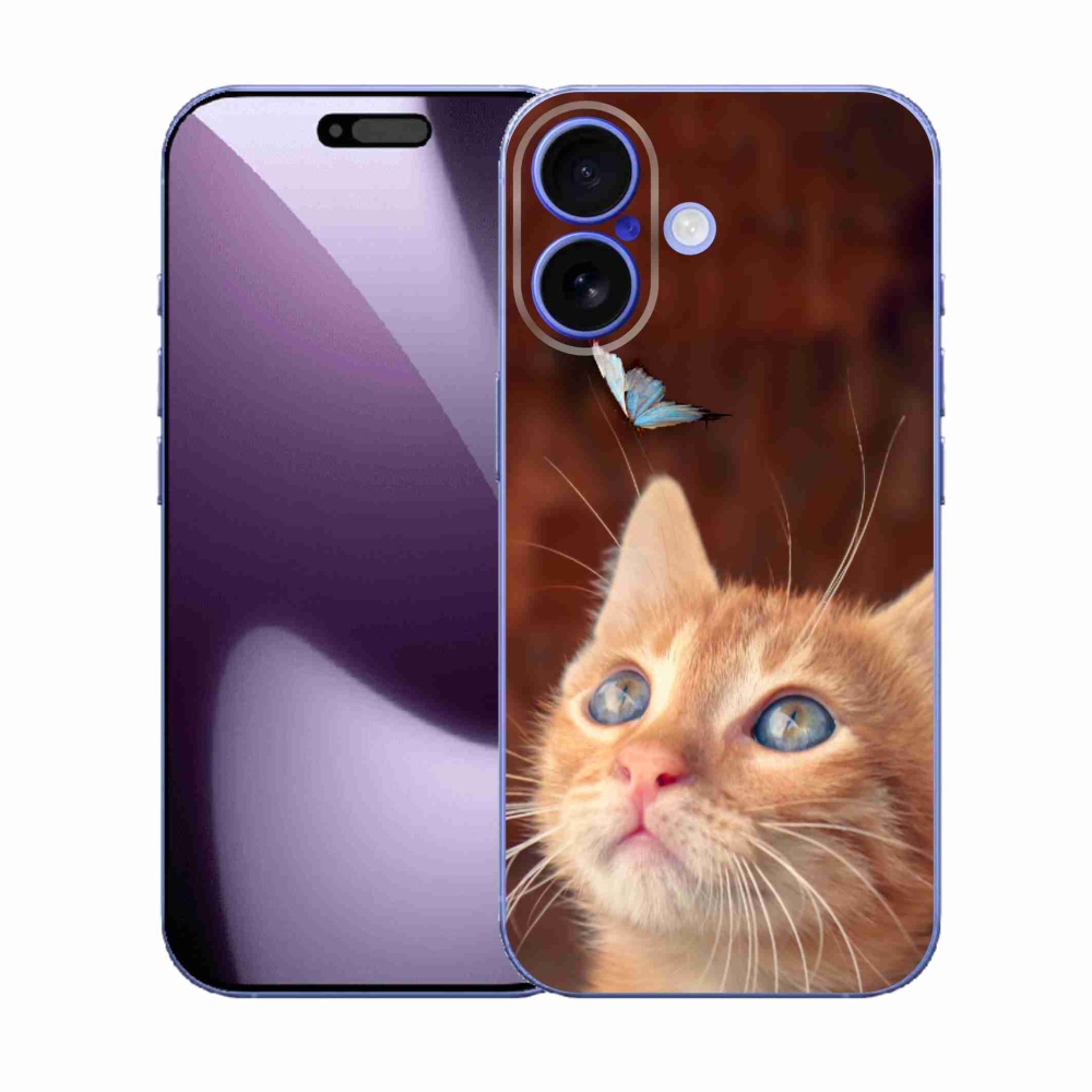 Gél borítás mmCase iPhone 17 készülékhez - pillangó és cica