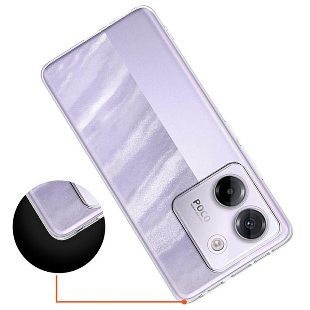 Átlátszó zselés tok a Xiaomi Poco M7 Pro 5G számára - átlátszó